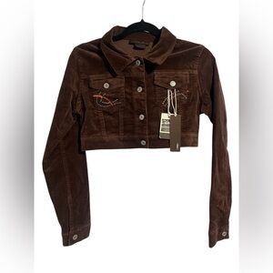 Clash Brown Cropped corduroy Jacket